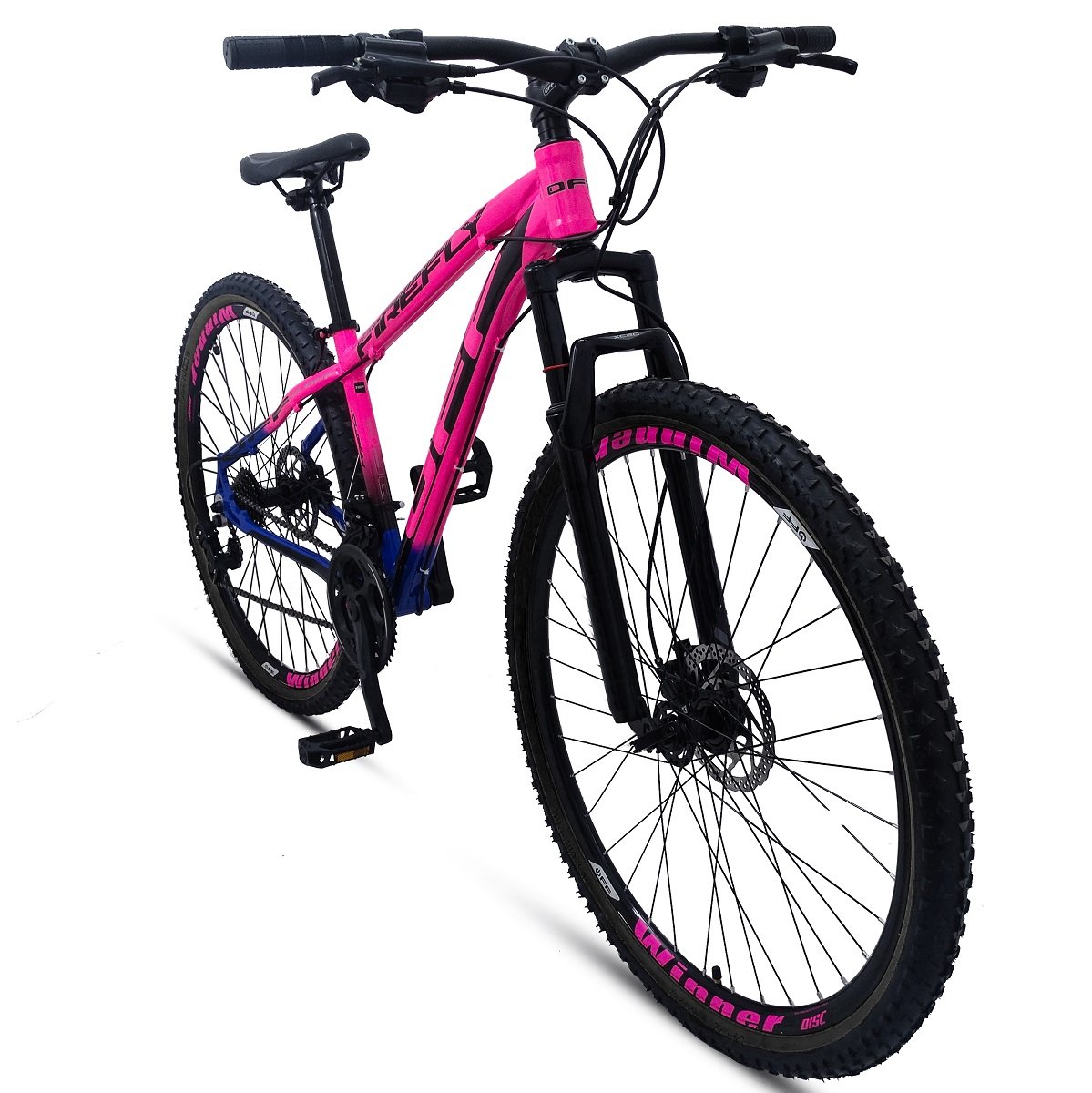 BICICLETA MOUNTAIN BIKE ARO 29 OFF FIREFLY 24 MARCHAS ROSA/AZUL TAM.17 - 2