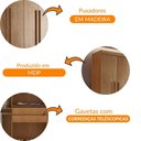 Ver imagem 6 de Guarda Roupa Casal Heros 6 Portas com Pés Moderna Imbuia