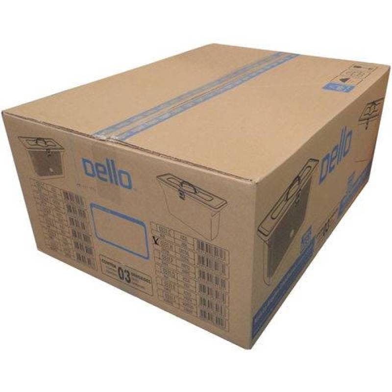 Maleta Plastica Com Alca Organizadora S/Pasta Cristal Dello - 2