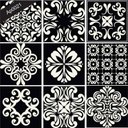 Ver imagem 2 de Papel de Parede Auto Adesivo Lavável Azulejo a0021 Preto e branco