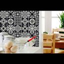 Ver imagem 1 de Papel de Parede Auto Adesivo Lavável Azulejo a0021 Preto e branco