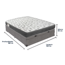 Ver imagem 3 de Cama Box Baú e Colchão Iso100 Espuma D33 Viúvo Ortobom: Cinza