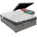 Ver imagem 1 de Cama Box Baú e Colchão Iso100 Espuma D33 Viúvo Ortobom: Cinza