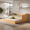 Ver imagem 5 de Bicama Duo Sofá Madeira Cama Auxiliar Solteiro:Mel