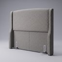 Ver mais imagens de Cabeceira para Cama Box King Size Shae 195cm Estofada com Frame Bouclê Cinza Escuro - Desk Design
