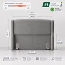 Ver imagem 4 de Cabeceira para Cama Box King Size Shae 195cm Estofada com Frame Bouclê Cinza Escuro - Desk Design