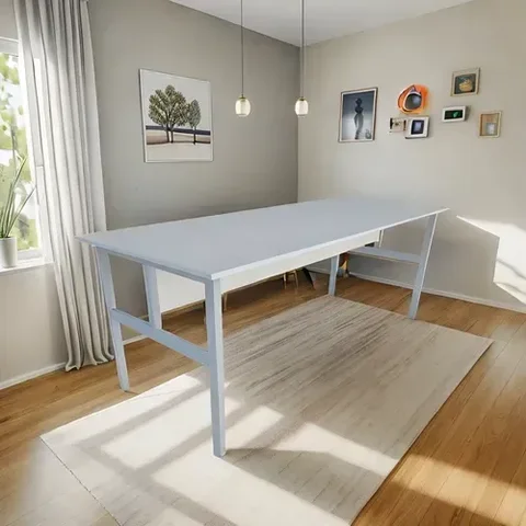 Mesa Refeitório 6 Lugares Escolar Empresa para Copa:cinza/cinza