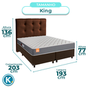 Ver imagem 3 de Cama Box + Colchão King D23 Pro Inducol + Cabeceira Estofada