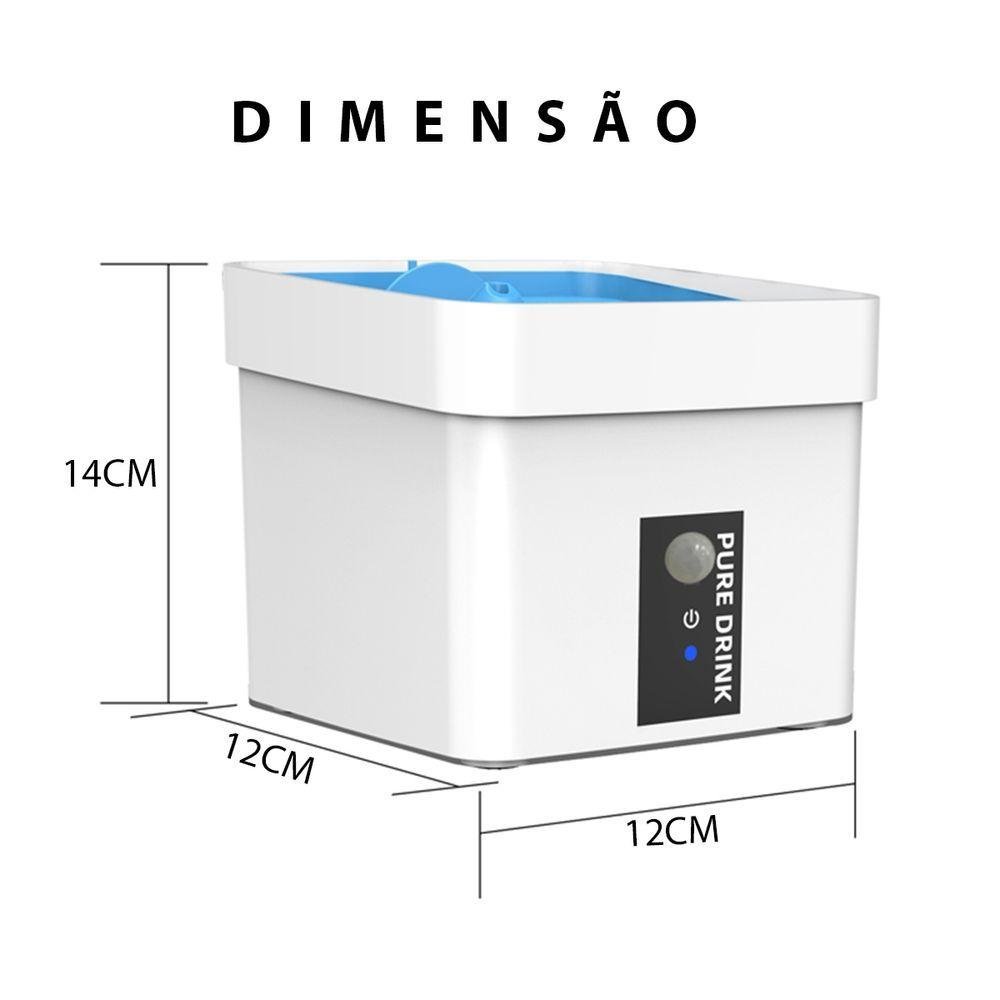 Bebedouro Fonte Agua Automatico Sensor 1,5 Litros Pet Gato Cachorro Caes Filtro Limpeza Purifica - 10