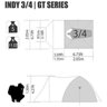 Barraca Indy 3/4 Pessoas Acampamento Camping Nautika - 6