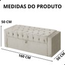 Ver imagem 7 de Calçadeira de Sapatos Baú Estofada 160cm Queen Suede Emma