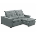 Ver imagem 3 de Sofa Retratil Reclinavel 2 Lugares 2,60m Atlantis Veludo Cinza Lansofbr Lansof Brasil