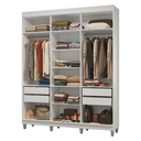 Ver imagem 3 de Guarda-roupa Closet com Pés 4 Gavetas 180cm Branco Venus Madesa