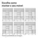 Ver imagem 6 de Guarda-roupa Closet com Pés 4 Gavetas 180cm Branco Venus Madesa