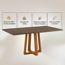 Ver imagem 2 de Mesa de Jantar Julia 6 Lugares Retangular 160cm Amadeirado Ideal Decor