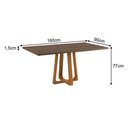 Ver imagem 4 de Mesa de Jantar Julia 6 Lugares Retangular 160cm Amadeirado Ideal Decor