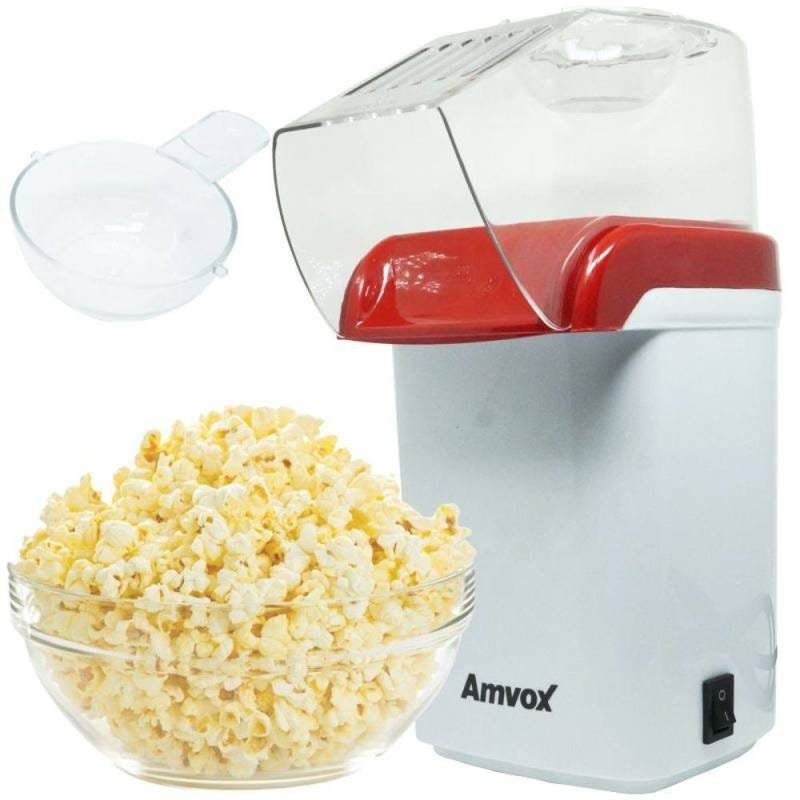 Pipoqueira Elétrica Sem Óleo 110V Derrete Manteiga Pipop Vermelha Branca Amvox APC 3406 - 5