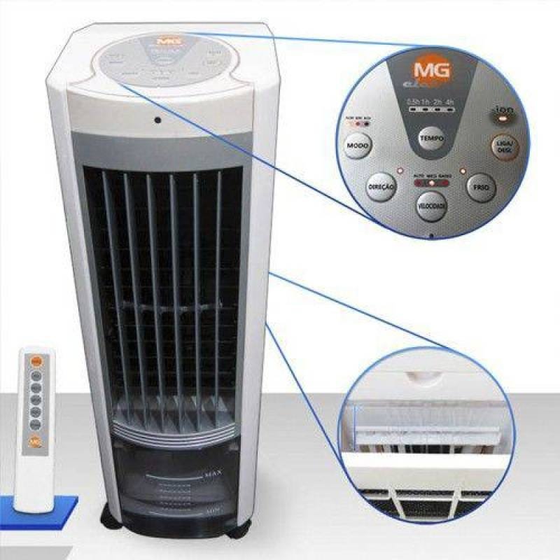 Ver imagem 1 de Climatizador E Umidificador De Ar Portátil Frio Mg Eletro 110v 4 Em 1 Com Timer E 3 Velocidades