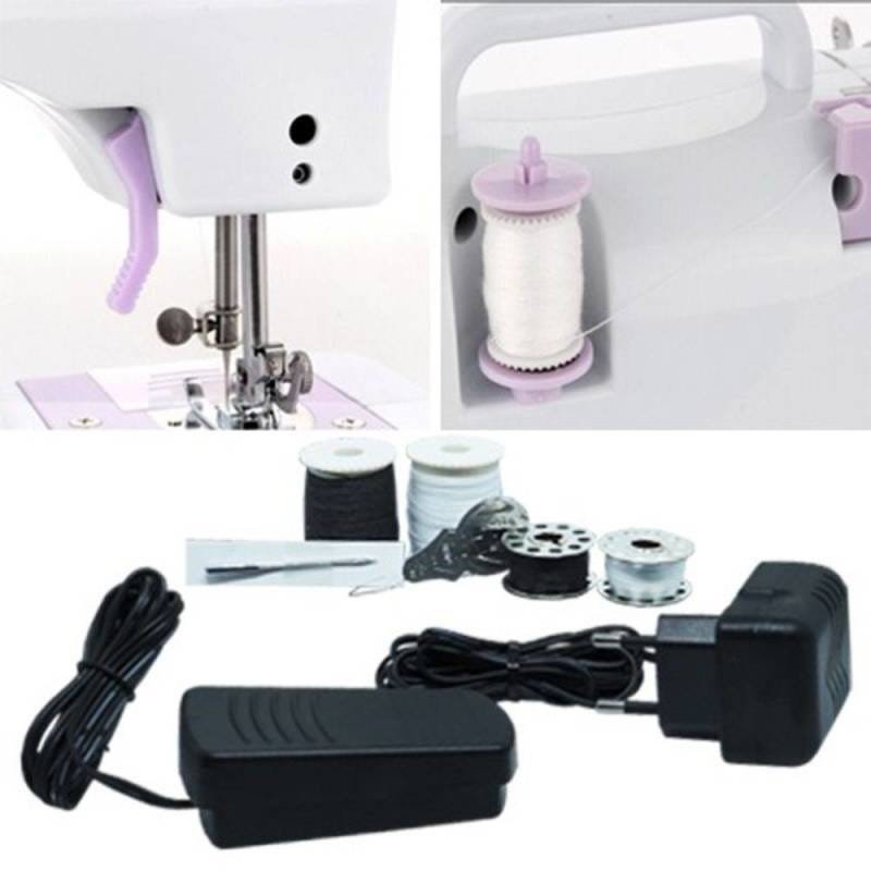 Ver imagem 4 de Máquina de Costura Portátil 12 Pontos Bivolt com Pedal Luz Alça Inmetro Mini Importway Iwmc-505