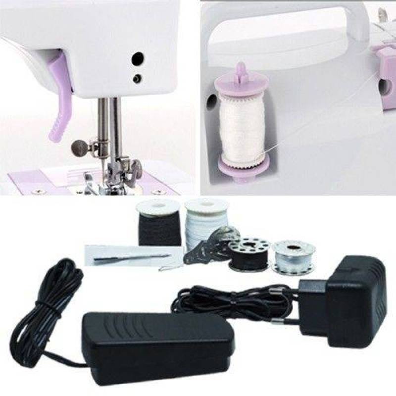 Ver imagem 2 de Máquina de Costura Portátil 12 Pontos Bivolt com Pedal Luz Alça Inmetro Mini Importway Iwmc-505