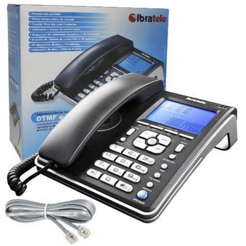 Ver imagem 1 de Aparelho Telefone Fixo com Fio Identificador de Chamadas Bina Viva Voz Ibratele