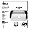 Cuba Aço Inox American Steel N 2 56x34x17 com Válvula - 2