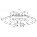 Ver imagem 2 de Luminária/Plafon Sobrepor Redondo Cristal Roma Preto 40cm G9