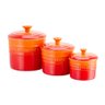 Jogo Completo de Porta Condimentos Laranja Le Creuset 3 Pcs - 5
