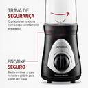 Ver imagem 6 de Liquidificador Mixer  2 em 1 Mondial Personal Blender Prático (220V)