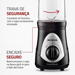 Liquidificador Mixer  2 em 1 Mondial Personal Blender Prático (220V) - 6