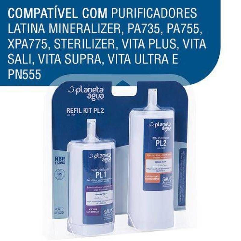 Filtro Refil Pl1 e Pl2 para Purificadores Latina - P635 e P655 - 2