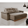 Sofá Retrátil e Reclinável Molas Ensacadas 2,30m Bonina Vivaro Decor Suede Capuccino - 1