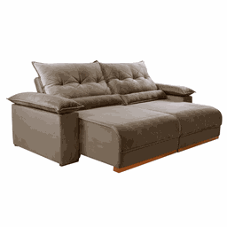 Sofá Retrátil e Reclinável Molas Ensacadas 2,30m Bonina Vivaro Decor Suede Capuccino - 2