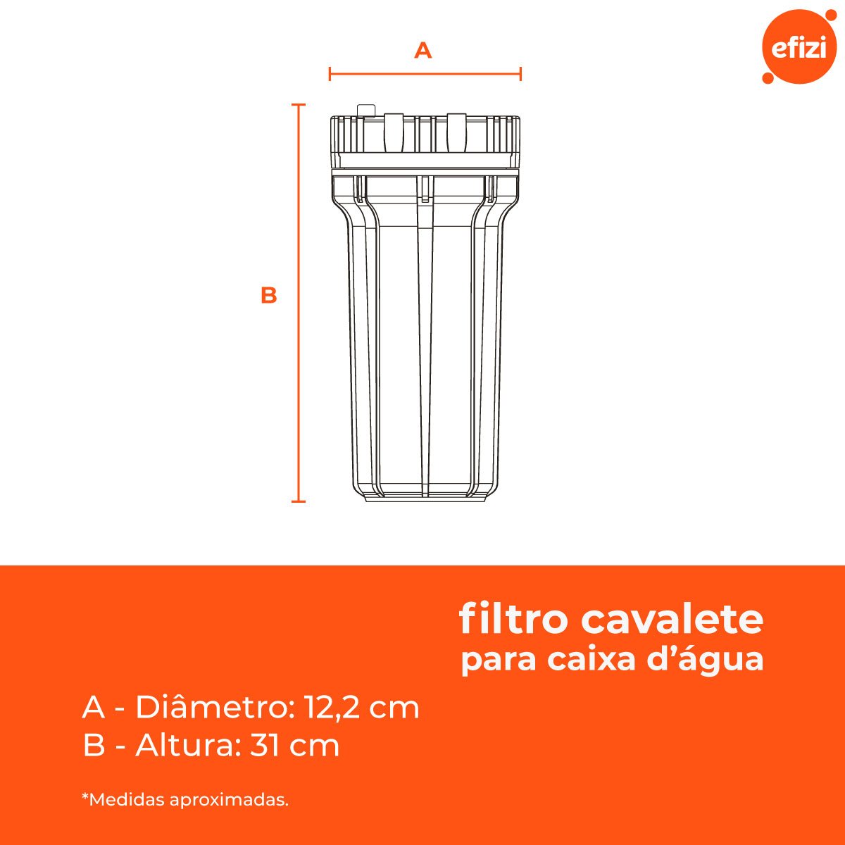 Filtro Caixa D'água - Hidro Filter Poe 9.3/4" - Eco - 3