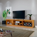 Ver imagem 6 de Rack Logan 180cm para TV até 75" 2 Portas Ripadas Mavaular:Naturalle