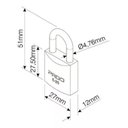 Ver imagem 2 de Kit 2 Cadeados Pado com Chaves Iguais 25mm