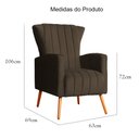 Ver imagem 5 de Poltrona Decorativa para Sala Melinda Veludo Marrom - Fm