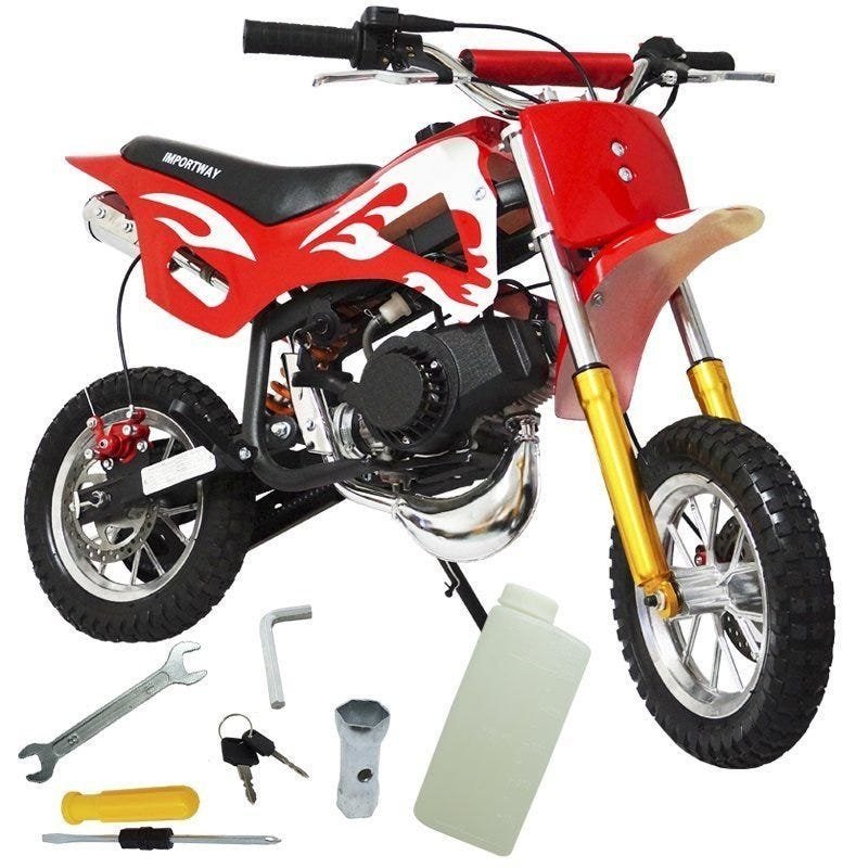 Super Mini Moto Ninja Gasolina 49cc 0 KM Aro 6,5 2T Freio a Disco