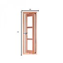 Ver imagem 2 de Vitrô Pivotante Quadriculado 120CMX30CMX12CM VE961 Esel Marrom