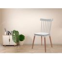 Ver imagem 2 de Kit 6 Cadeiras Paris Branco Polipropileno Sala de Estar Jantar Mesa de Jantar Área de Lazer Recepção