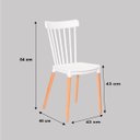 Ver mais imagens de Kit 6 Cadeiras Paris Branco Polipropileno Sala de Estar Jantar Mesa de Jantar Área de Lazer Recepção