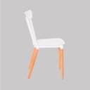 Ver imagem 4 de Kit 6 Cadeiras Paris Branco Polipropileno Sala de Estar Jantar Mesa de Jantar Área de Lazer Recepção