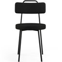 Ver imagem 4 de Kit 08 Cadeiras Decorativas Estofada para Sala de Jantar Barcelona L02 Poliéster Preto - Lyam