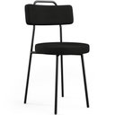 Ver imagem 7 de Kit 08 Cadeiras Decorativas Estofada para Sala de Jantar Barcelona L02 Poliéster Preto - Lyam
