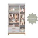 Ver imagem 4 de Guarda-Roupa de Bebê 3 Portas Hellen Branco/Betula