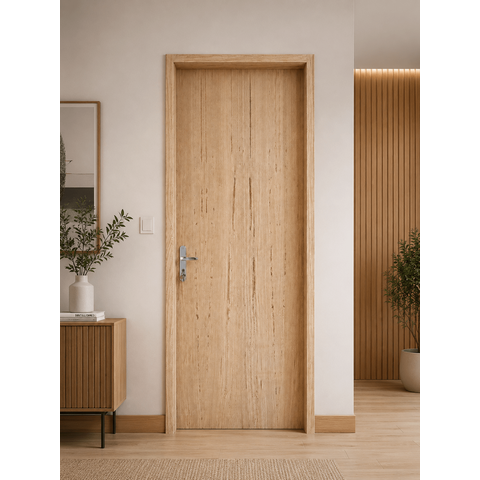 Kit Porta de Madeira Padrão Imbuia Batente Misto 11cm F/Cce Abertura Direita 210 x 62 Somad