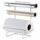 Ver imagem 2 de Suporte Para Papel Toalha, Rolo de Alumínio E Filme de PVC De Bancada Ou Parede - Cromado