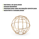 Ver imagem 3 de Globo Decorativo de Ferro Pintura Dourada Aramado