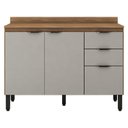 Ver imagem 1 de Balcão de Cozinha Firenze com Tampo 120 cm Amêndola Touch Nude Prime Tx - Demóbile