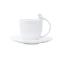 Ver imagem 4 de Cj 6 Xícaras P/Café C/Pires de Porcelana Birds Branco 85ml Wolff